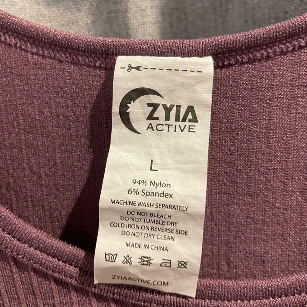 Zyia Ribbed Parallel Tank Lilac- L - Picture 5 of 6